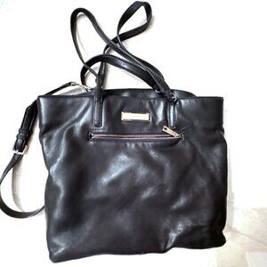DKNY Black Crossbody Bag Buttery Soft Genuine Leather Satchel Handbag Pocketbook